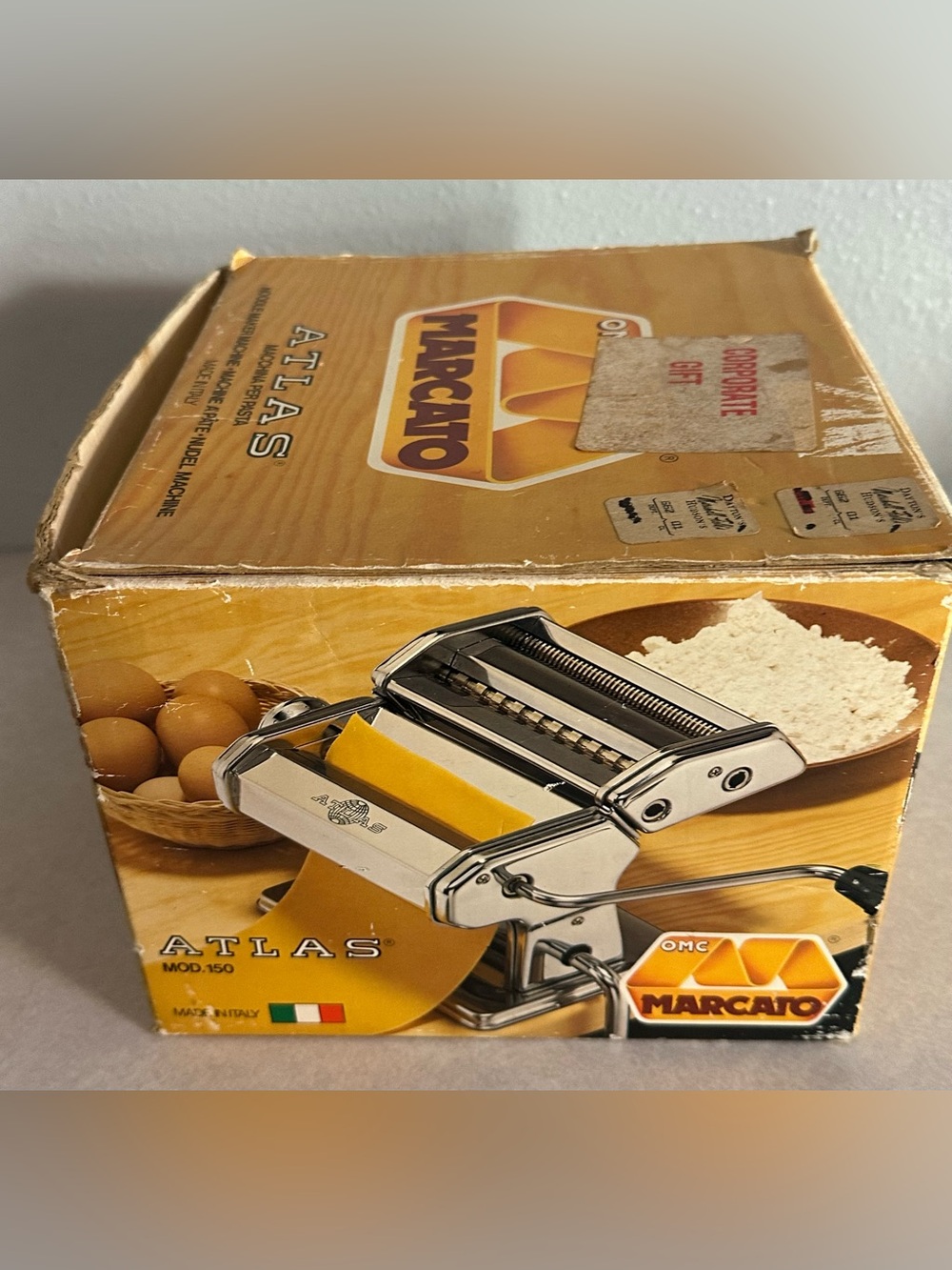 VTG Marcato Atlas 150 mm Pasta Machine Noodle Maker Made in Italy with Box - Picture 14 of 16